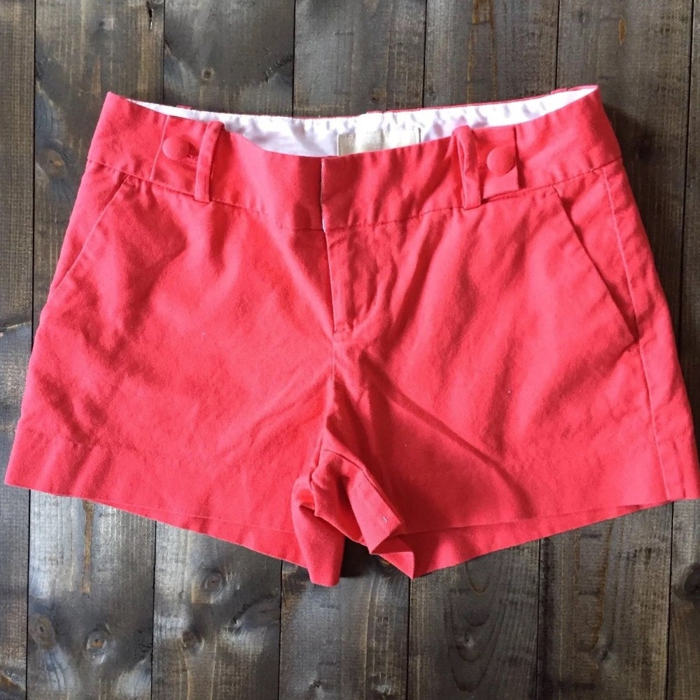 Banana Republic Women Shorts Sz 0 Salmon Red Ryan